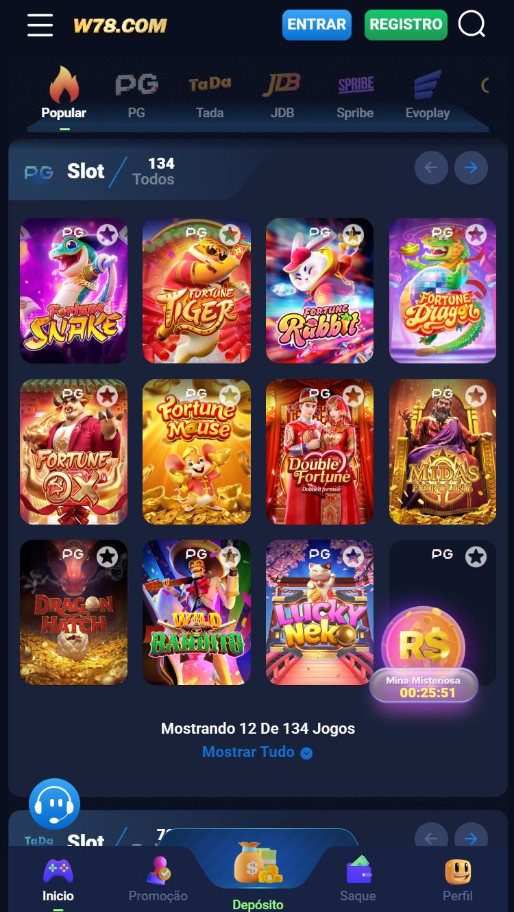 Variedade de Jogos Online Oferecidos